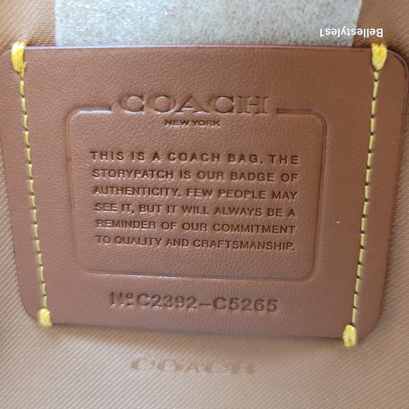 COACH Lori Colorblocked Pebbled Leather & Suede Shoulder Bag- Canyon color⭐ - Picture 15 of 16